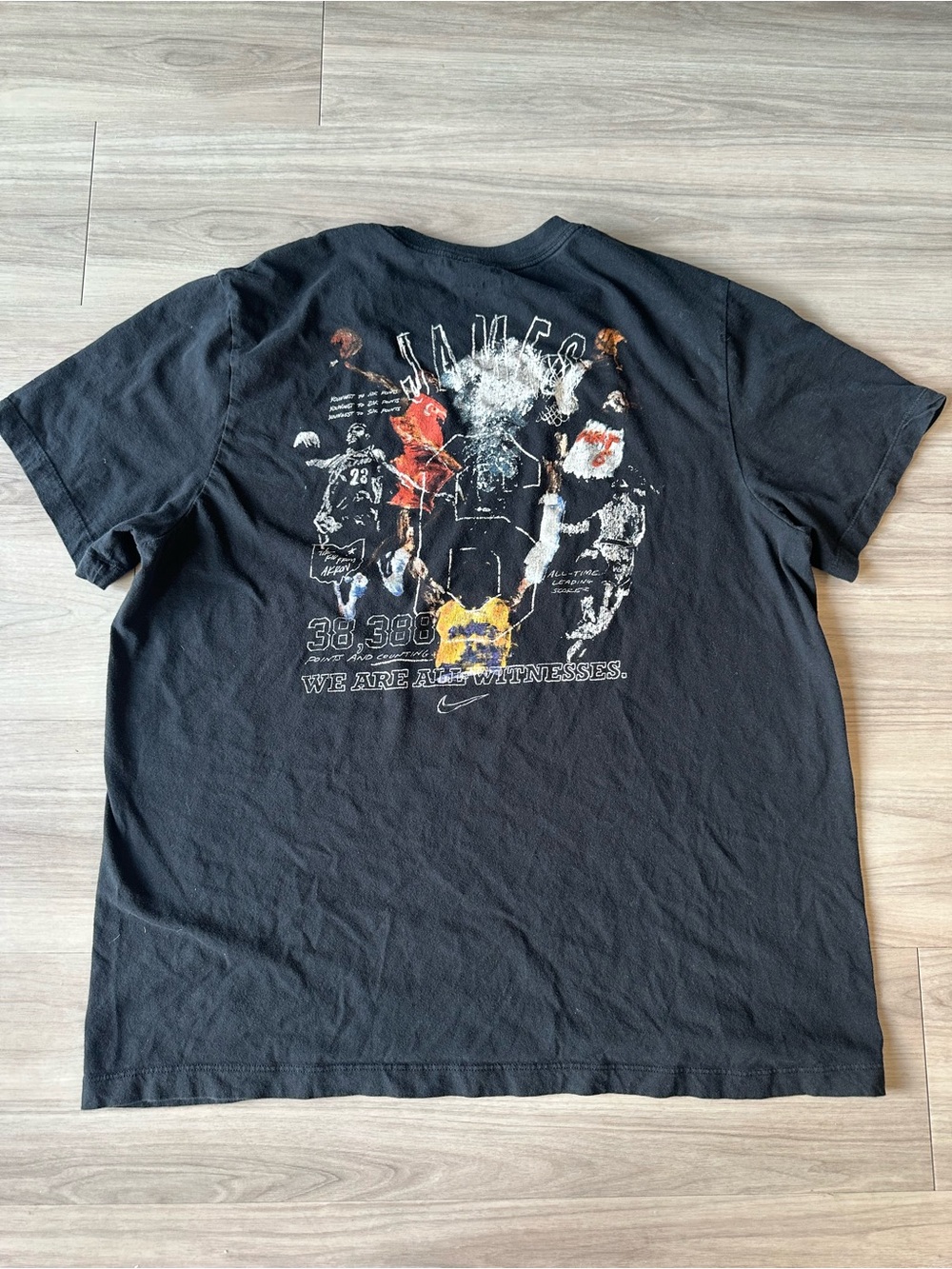 Lebron James Broke The Record Never The Goal Black Nike T-Shirt Men's XL